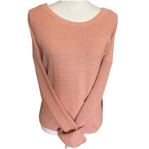 New Hollister Blush Pink Reversible Sweater Medium